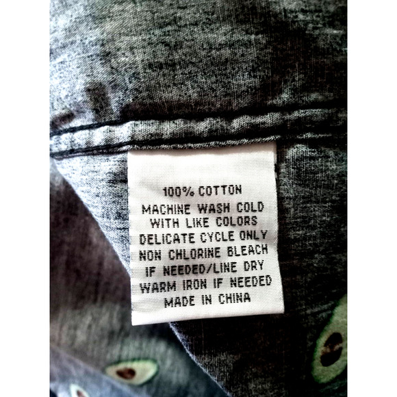 Molokai Surf Co. Hawaiian button down, short sleeve, avocado print shirt, L - Picture 6 of 6